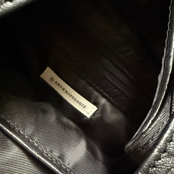 Anthropologie Textured Black purse Bag - Picture 2 of 6